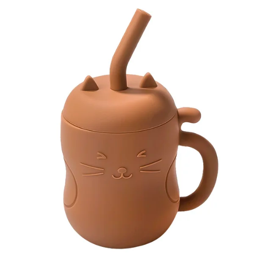 Copo Gatinho com Alça Dupla e Palhinha