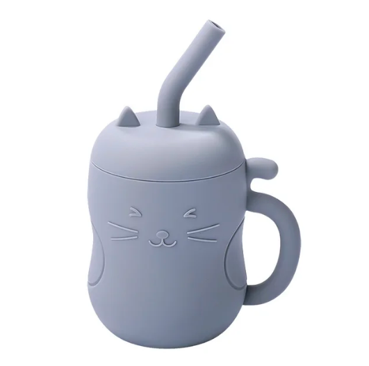 Copo Gatinho com Alça Dupla e Palhinha