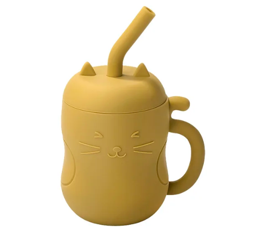 Copo Gatinho com Alça Dupla e Palhinha